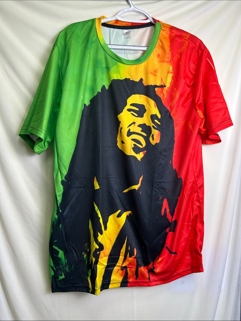 Reggae Graphic Tee Bob Marley in Green, Yellow & Red